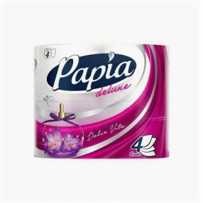 PAPIA Elite бумага туалетная dolce vita арома c рисунком 4сл. 4рулона